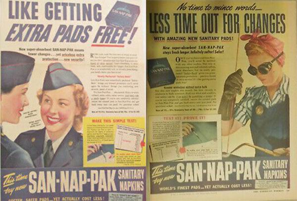 San-nap-Pak卫生巾二战期间广告