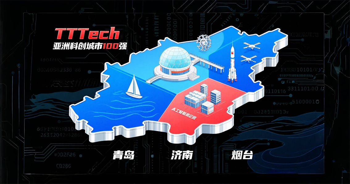 亚洲科技大赏：山东八城上榜TTTech中国科创城市100强，青岛济南烟台上榜亚洲科